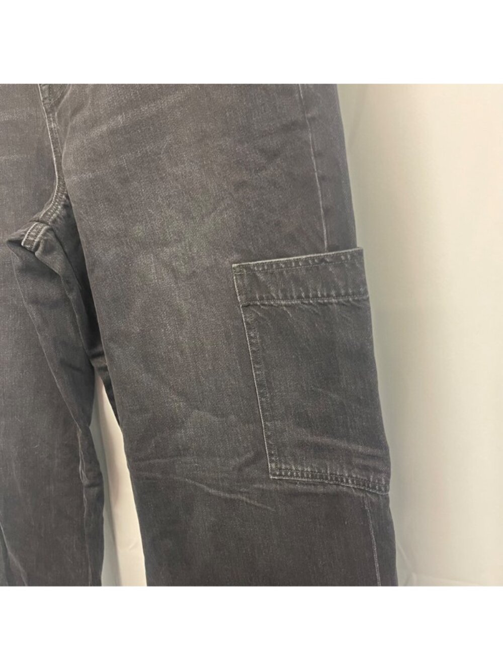 American Eagle Super High Rise Baggy Wide Leg Women’s Black Jeans Reg 14 (36x32) - Picture 12 of 12